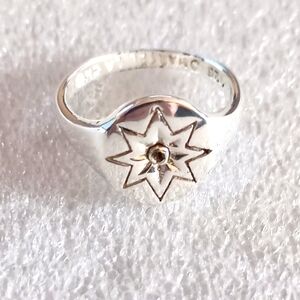Captain Marvel Star Logo Sterling Silver Ring New NOS Box .925 Sz 7